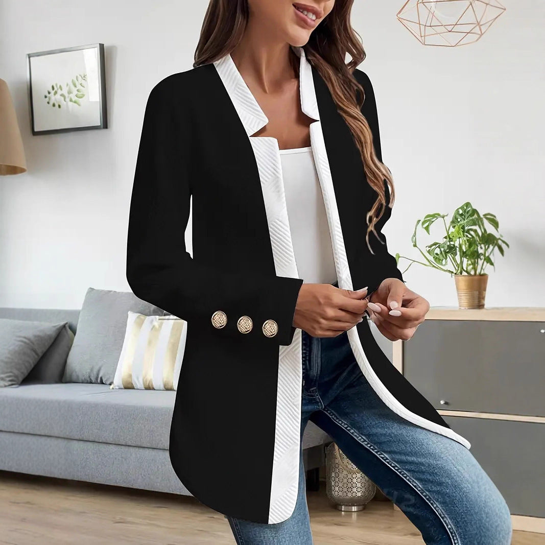 Fashion Colorblock Gold Cufflinks Coat Top Suit