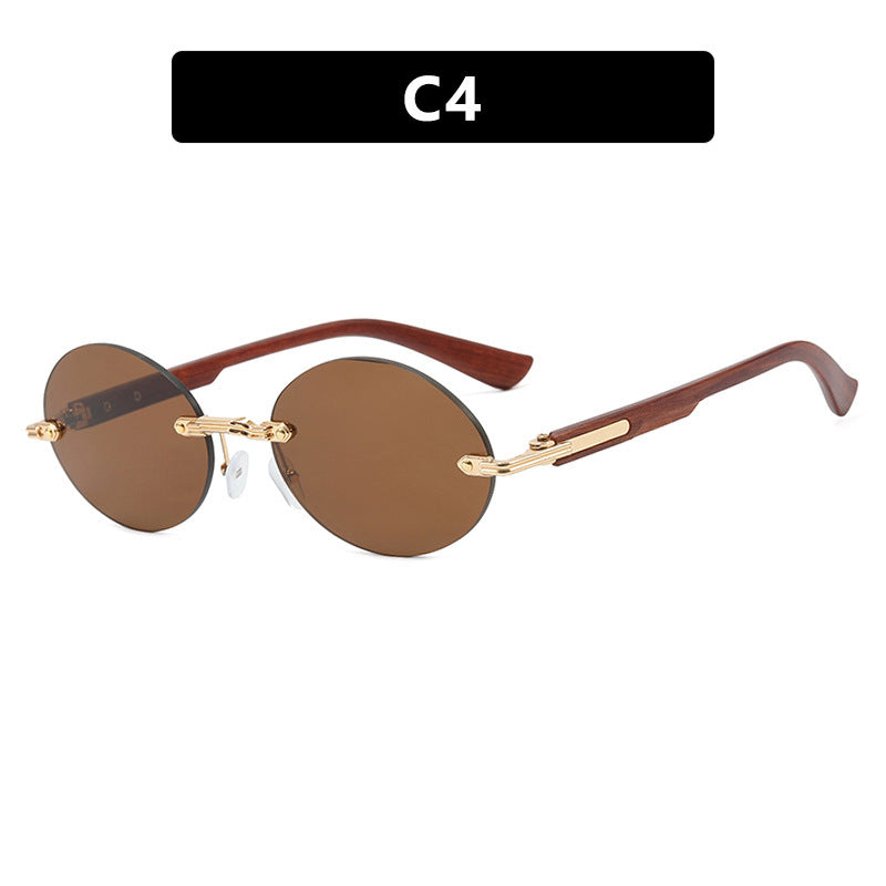 Women's All-match Frameless Trimming Oval Sunglasses