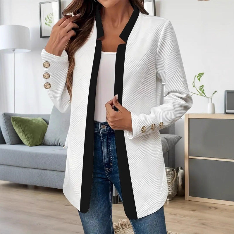 Fashion Colorblock Gold Cufflinks Coat Top Suit