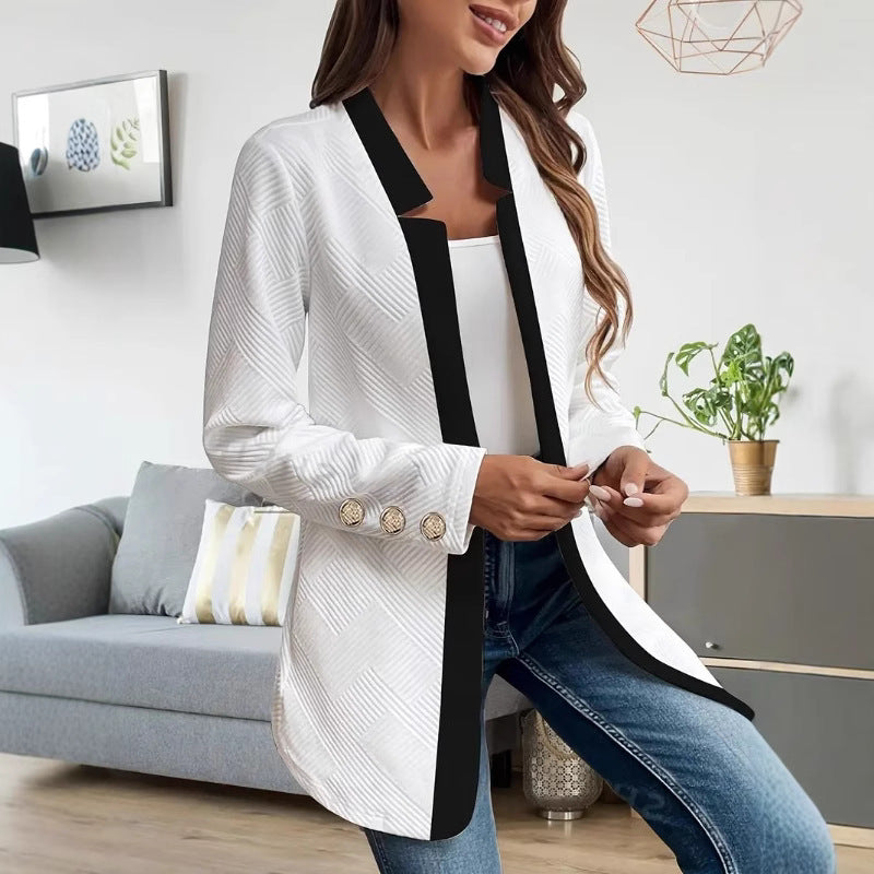 Fashion Colorblock Gold Cufflinks Coat Top Suit